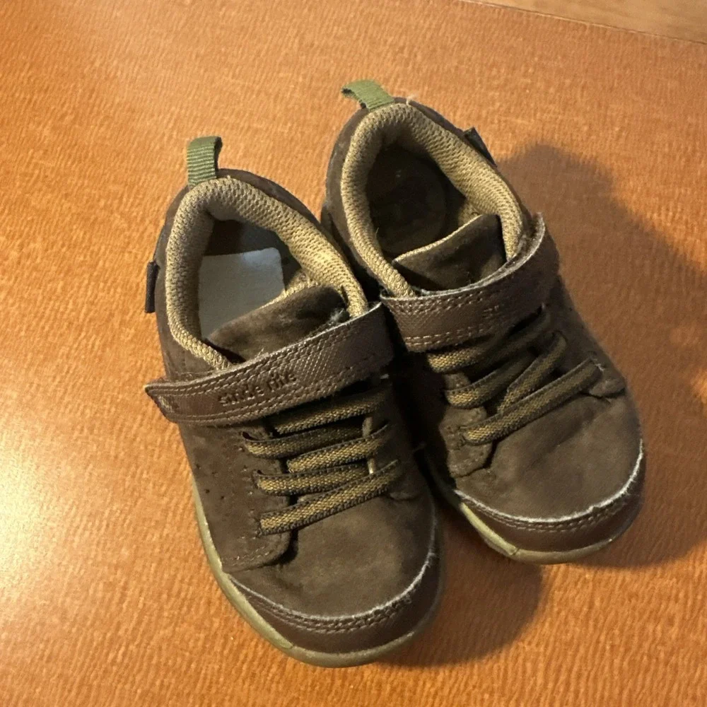 Stride Rite Made2Play Bonde‎ Sneakers Brown Baby Boys Size 6 Months Baby